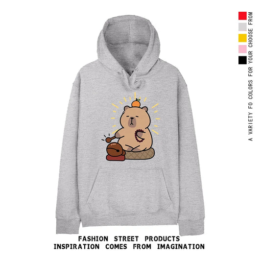 Sweat à capuche Capybara Gris Homme Femme
