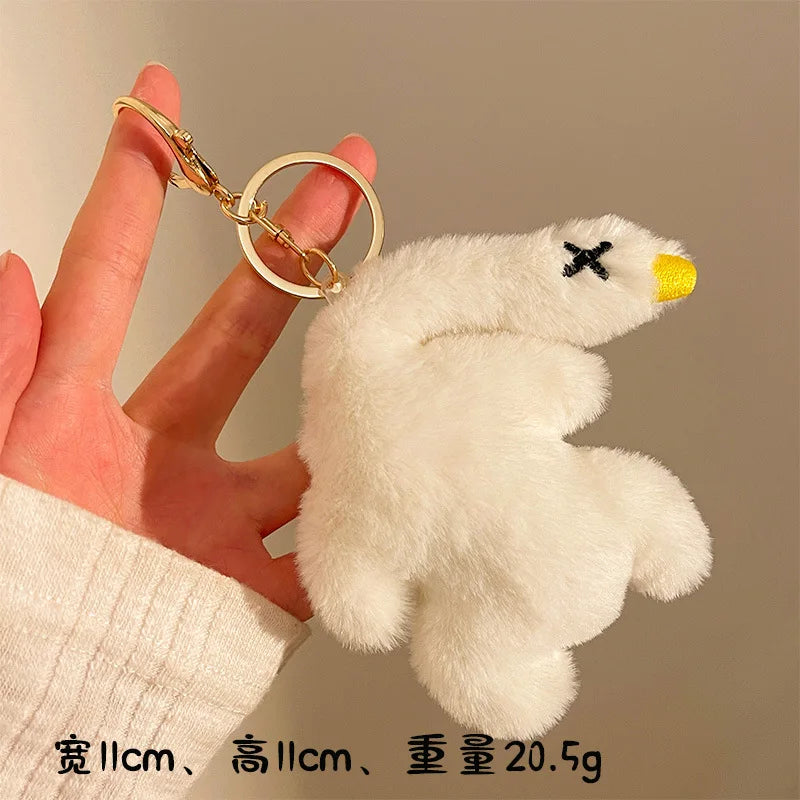 Porte-clé peluche capybara avec étoile pour sac et trousseau