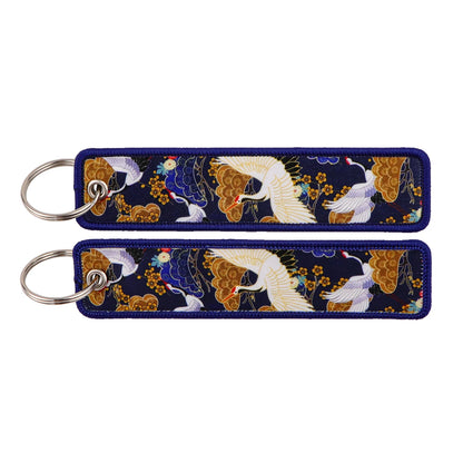Porte-clé capybara brodé style boho fait main