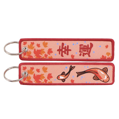 Porte-clé capybara brodé style boho fait main
