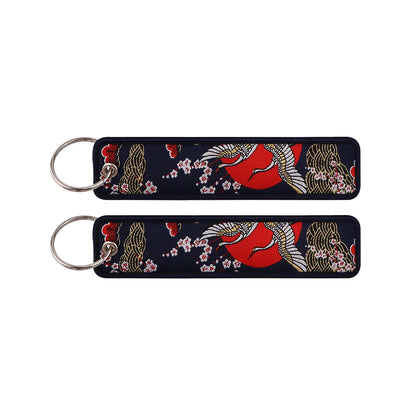 Porte-clé capybara brodé style boho fait main