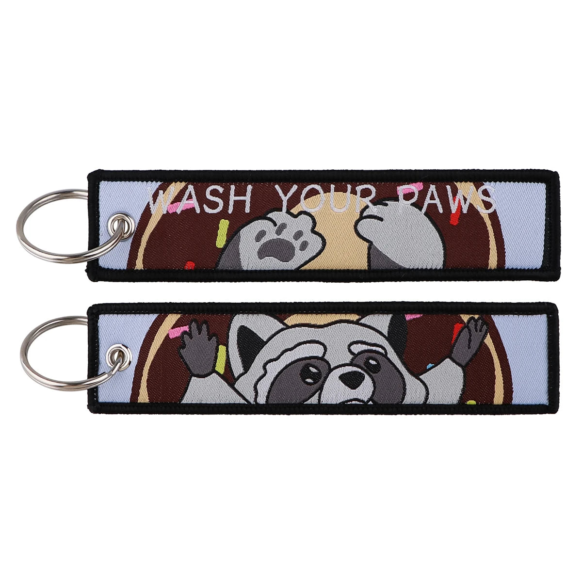 Porte-clé capybara brodé style boho fait main