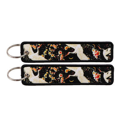Porte-clé capybara brodé style boho fait main