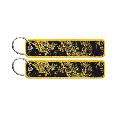 Porte-clé capybara brodé style boho fait main