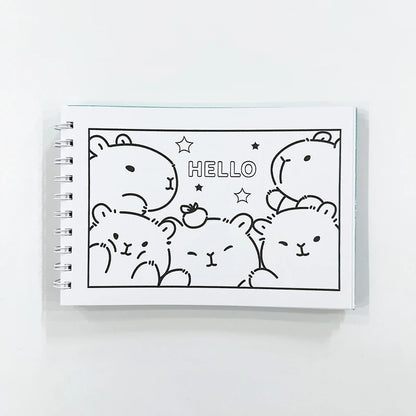 Dessin imprimer capybara kawaii
