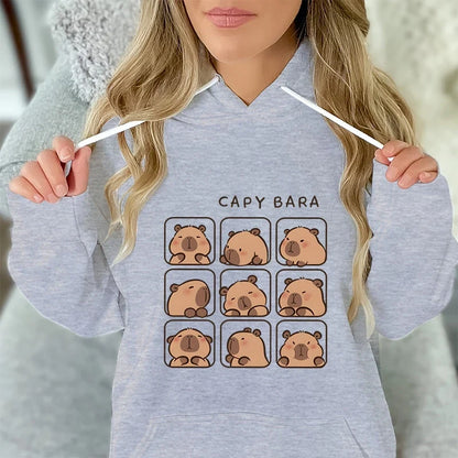 Sweat à Capuche Capybara Unisexe – Gris