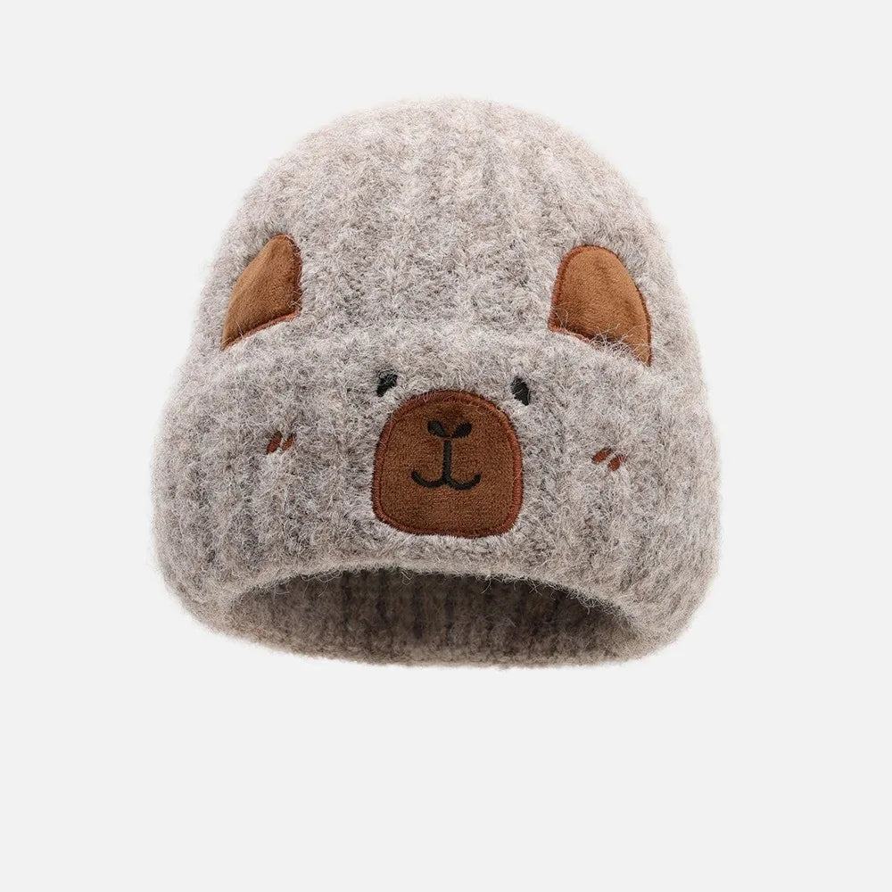Bonnet Capybara Laine - Dark Beige
