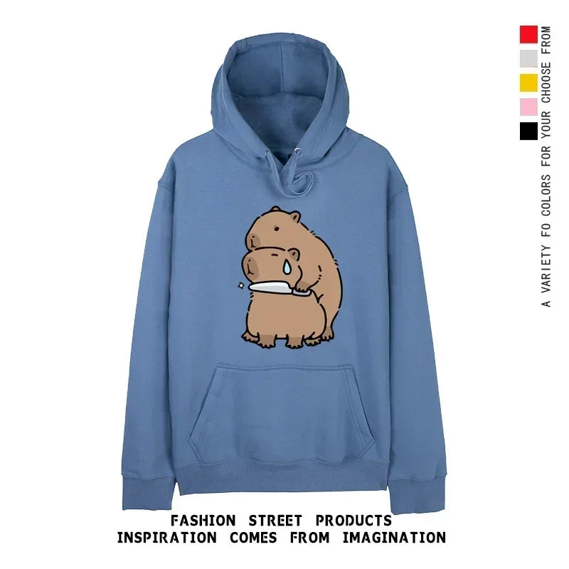 Pull à Capuche Homme Capybara Oversized