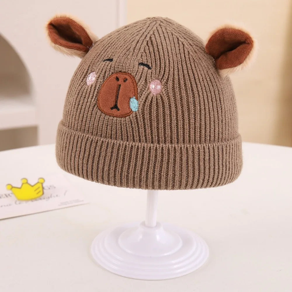 Bonnet Capybara Froid Bébé - Coffee