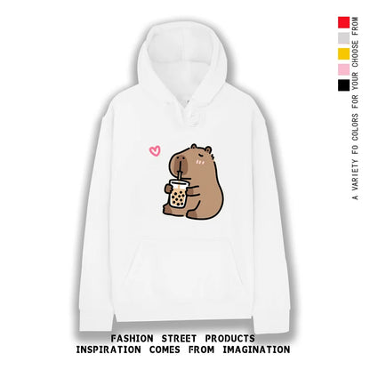 Pull à Capuche Capybara Unisexe Mignon