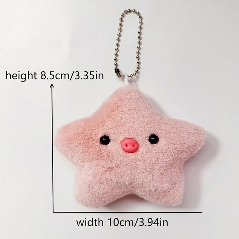 Porte-clé capybara peluche mini avec étoile décorative