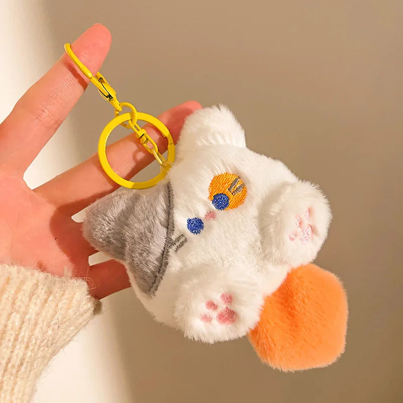 Porte-clé peluche capybara avec étoile pour sac et trousseau