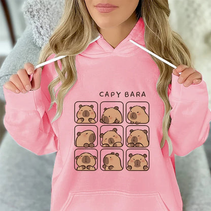 Sweat à Capuche Capybara Unisexe – Rose