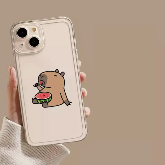 Coque Transparente Iphone Capybara Pastèque