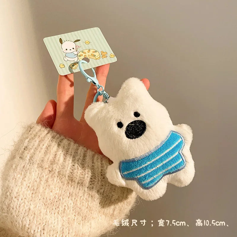 Porte-clé peluche capybara avec étoile pour sac et trousseau