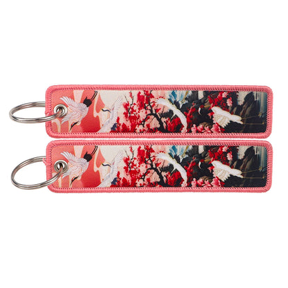 Porte-clé capybara brodé style boho fait main