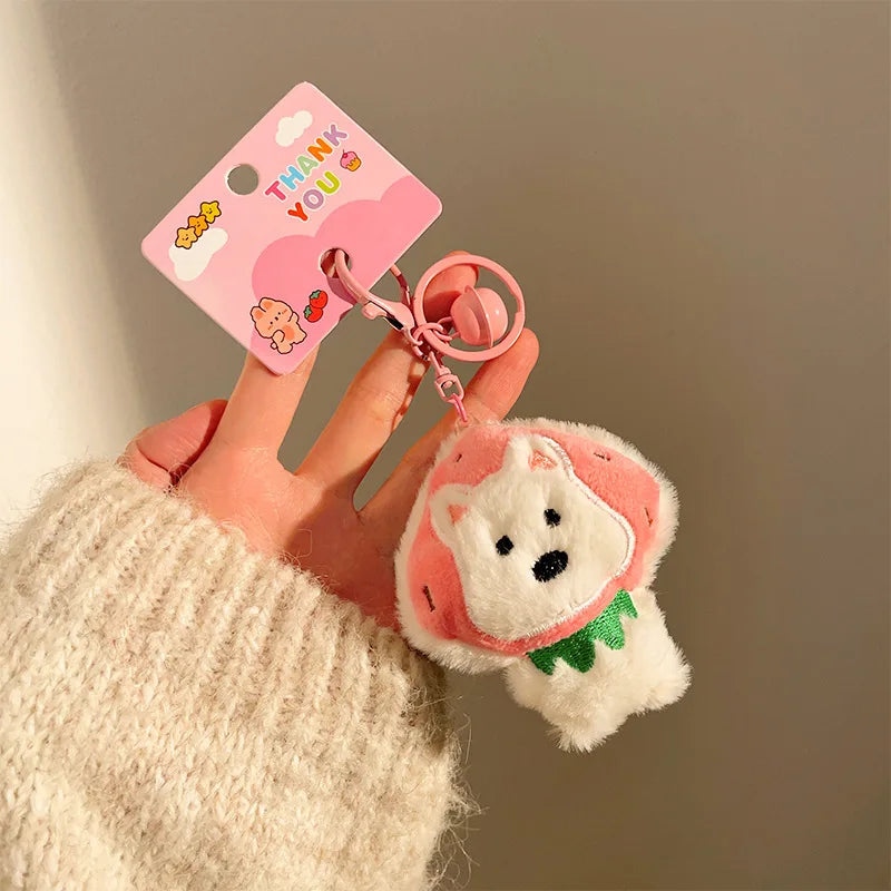 Porte-clé peluche capybara avec étoile pour sac et trousseau