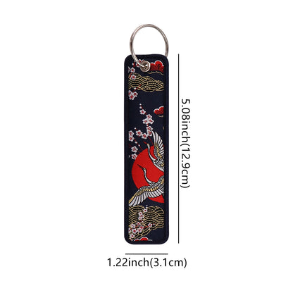 Porte-clé capybara brodé style boho fait main