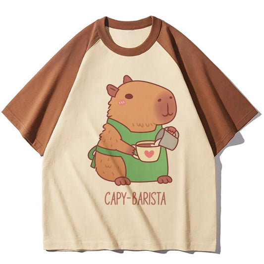 Tshirt Capybara Femme Barista